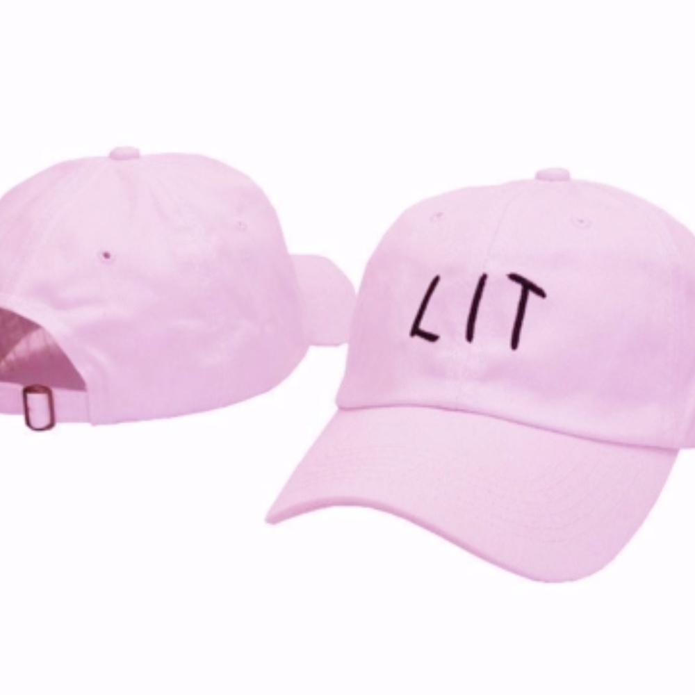 Pink Lit Dad Hat